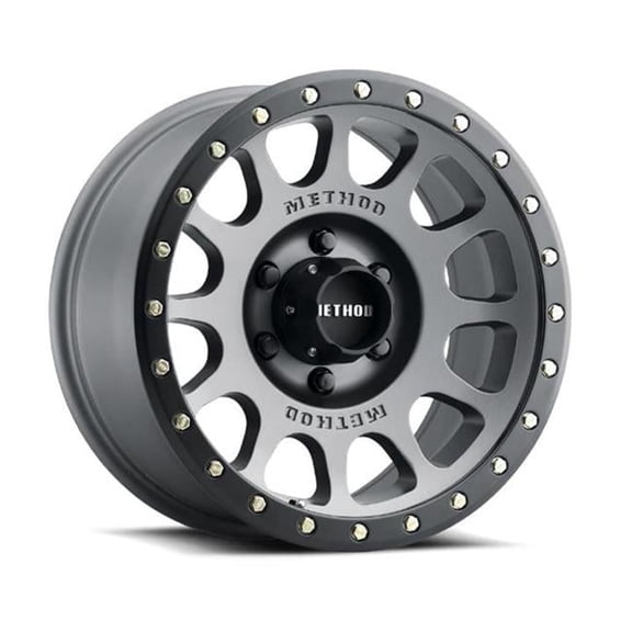 18 x 9 in. MR305 NV Plus 18 mm Offset 6 x 5.5 mm Bolt Pattern 108 mm Center Bore Titanium Lip Wheel, Matte Black