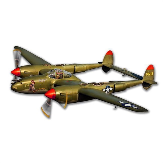 18 x 9 in. P-38 Lightning Cutout Sign