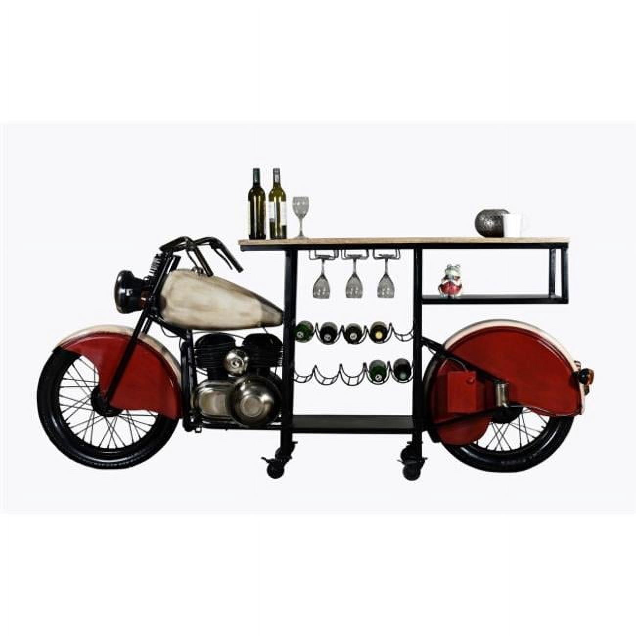 18 x 93 x 39 in. Red & White Motorcycle Wine Bar - Walmart.com