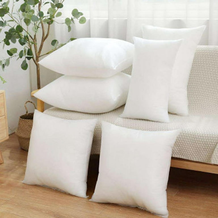 18 x 18 Pillow Inserts - Throw Pillow Inserts with 100% Cotton Cover - 18  Inch Square Interior Sofa Pillow Inserts - Decorative Pillow Insert Pair -  White Couch Pillow 