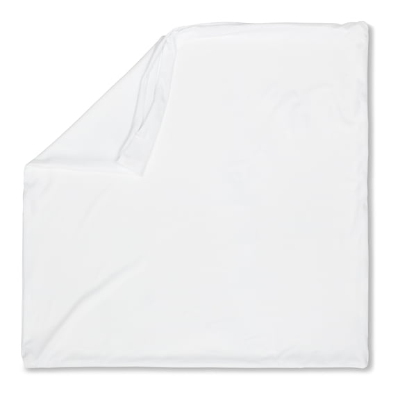 18" x 18" Throw Pillowcases (Cover Only) - 85/15 Nylon, Spandex - Luxurious, Silky, Stretchy & Soft - 1 Pcs Solid Color - A Perfect Choice for Couch Chairs Sofa Bed Adult or Kids Bedroom, White