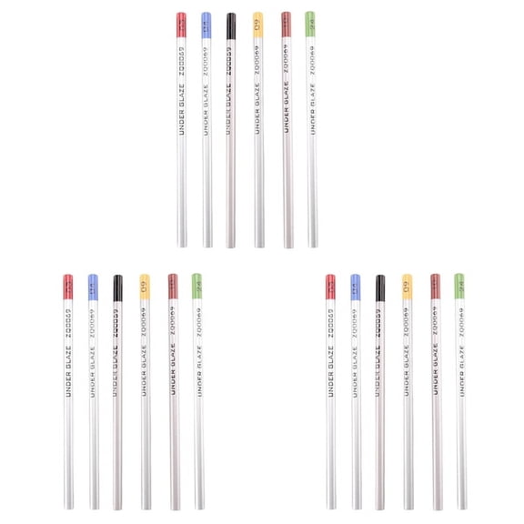 18Pcs Underglaze Pencils for Pottery Decorating Fused Glass and Under Glaze Ceramics
