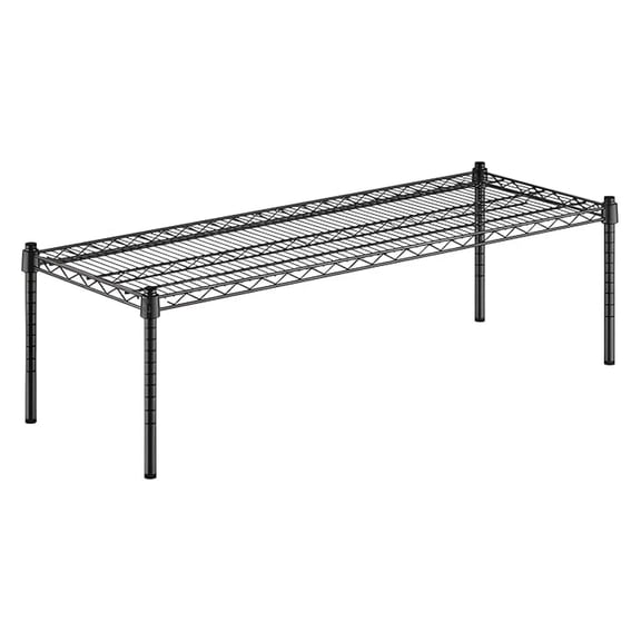 18" x " x 14" Black Epoxy Wire Storage Shelf, Dunnage Rack, 1 Tier Small Shelf