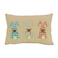 thumbnail image 1 of 18"x10" Plaid Bunnies Easter Pillow, 1 of 4