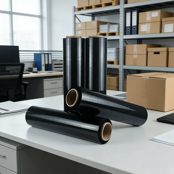 18"x1000' 80 Gauge Pallet Wrap Stretch Film 4 Rolls Hand Shrink Wrap Self-Adhering Packaging Film for Moving Shipping Securing Large Shipments Waterproof Tear Resistant for Storage Heavy Duty Use