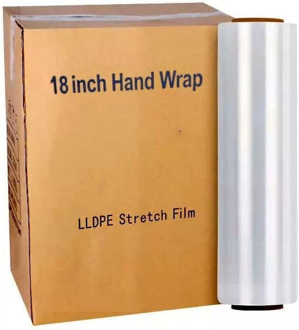 18"x1000 FT, 20.3 Micron 80 Gauge Heavy Duty Stretch Film for Pallet Wrap Packaging Heavy Duty Shrink Film Roll (1 Pack)