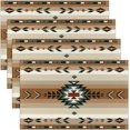 thumbnail image 1 of 18"x12" Southwest Native Design Placemats Set of 4 Girls Southwestern Geometric Table Place Mats,Tribal Placemat for Kitchen Dining Table Decor Indoor Outdoor Beige, 1 of 4