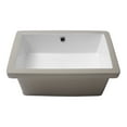 thumbnail image 1 of 18"x12" White Ceramic Rectangular Undermount Bathroom Sink with Overflow, 1 of 6