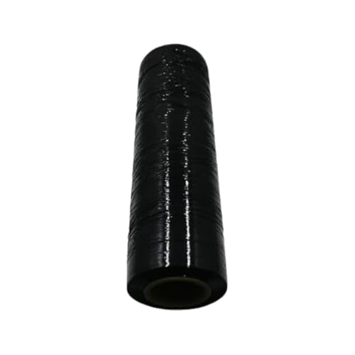 18"x1500' 80ga Hand Stretch Film, Single Roll. Ideal for Securing & Protecting Palletized Products in Transit - Black (Opaque)$$Office