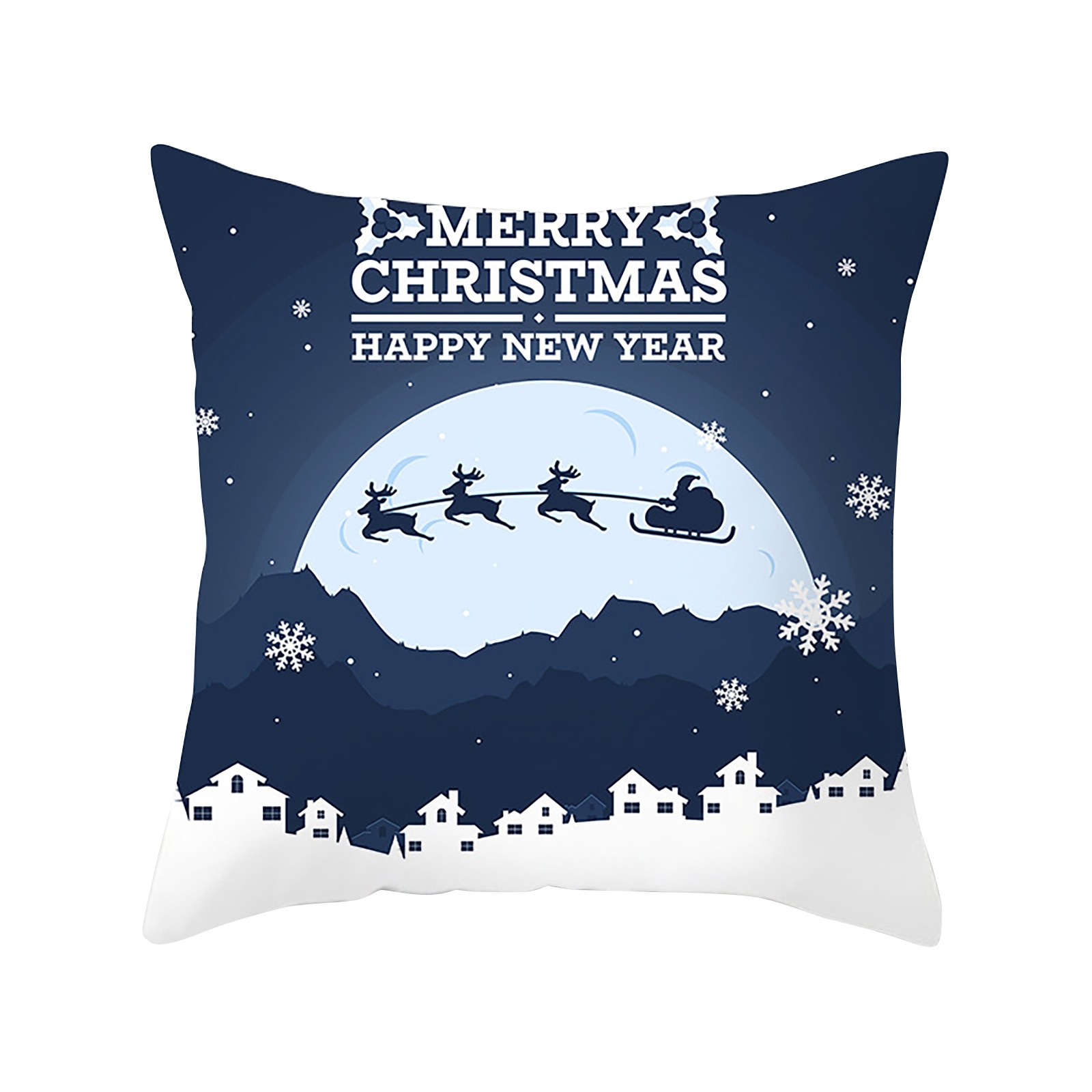 18"x18" Christmas Decorative Throw Pillow Cover, Merry Christmas Pillow