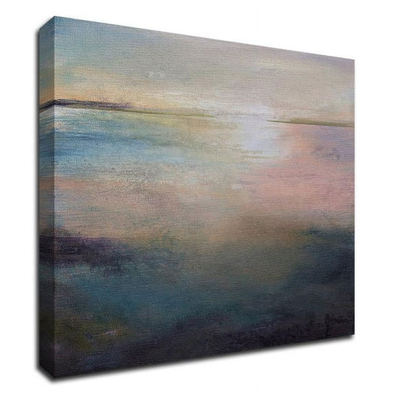 18"x18" Listen To The Silence by Karen Hale Wall Art Print on Canvas Fabric Pink