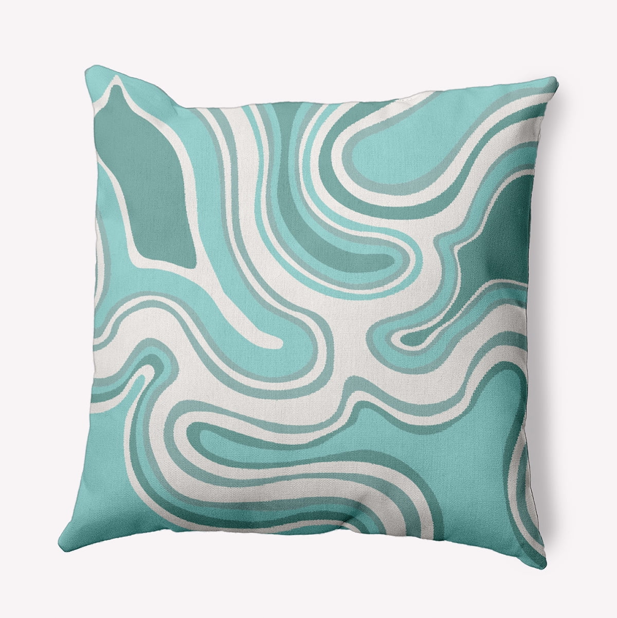18"x18" Simply Daisy Agate Poly Accent Pillow, Blue Qty 1