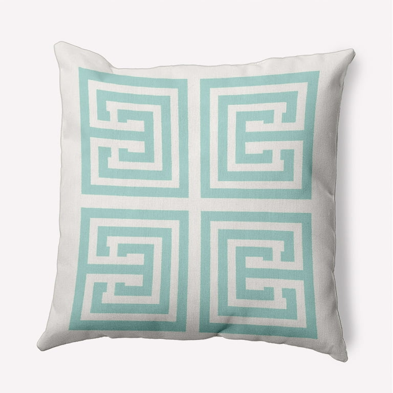 Blue greek best sale key pillow