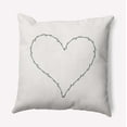 thumbnail image 1 of 18"x18" Simply Daisy Hugs & Kisses Heart Poly Accent Pillow, Black-White Qty 1, 1 of 5