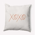 thumbnail image 1 of 18"x18" Simply Daisy Modern XOXO Poly Accent Pillow, Orange Qty 1, 1 of 5