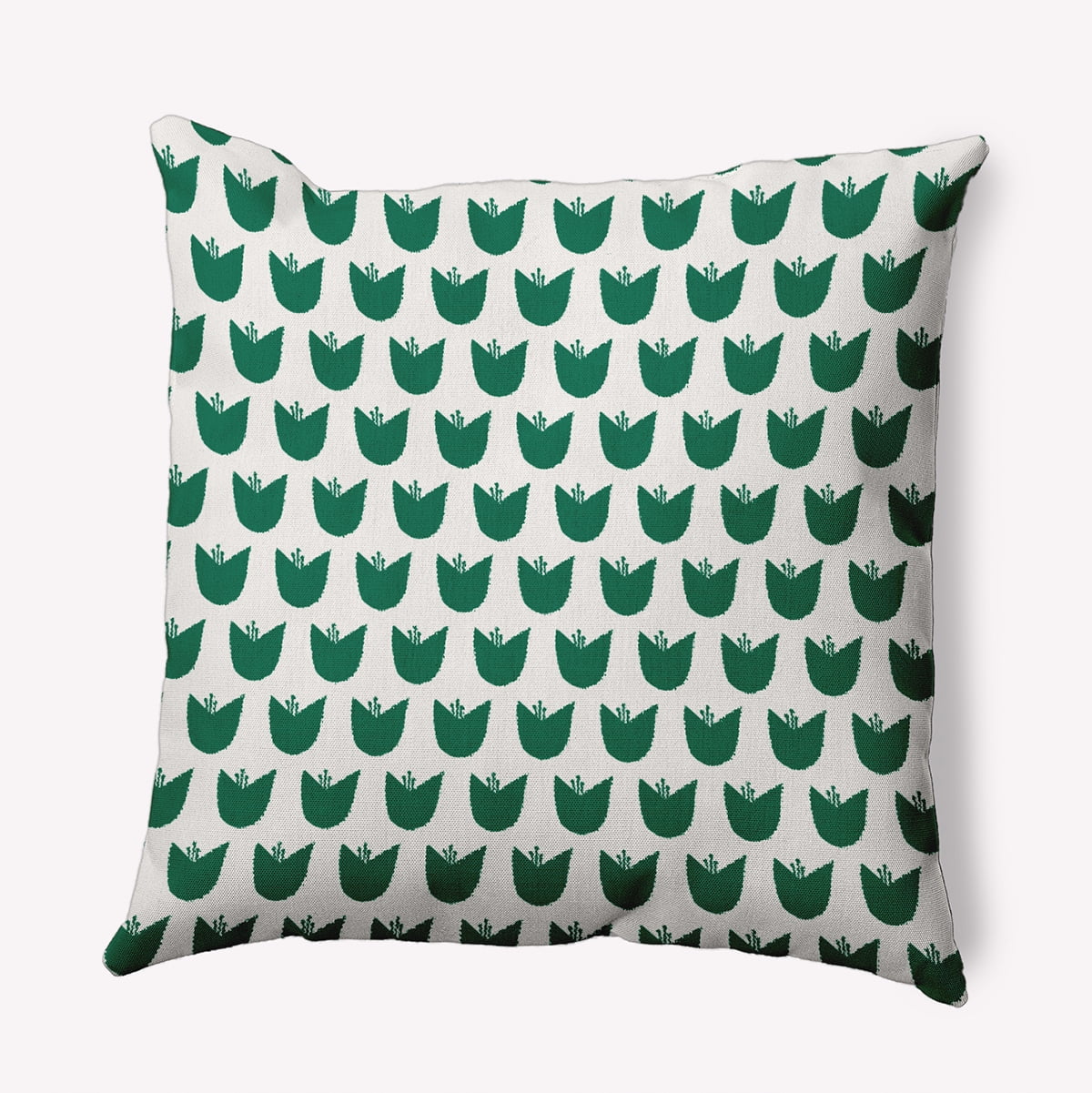 18"x18" Simply Daisy Simple Tulip Design Poly Accent Pillow, Green Qty 1