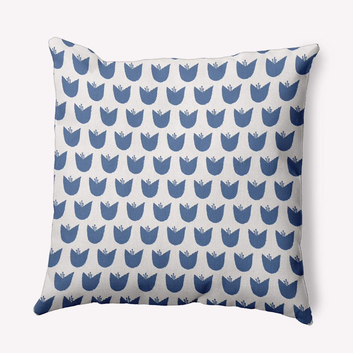 18"x18" Simply Daisy Simple Tulip Design Poly Indoor/Outdoor Pillow, Blue Qty 1