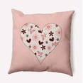 thumbnail image 1 of 18"x18" Simply Daisy Valentines Flowery Love Hearts Poly Accent Pillow, Silver Qty 1, 1 of 5