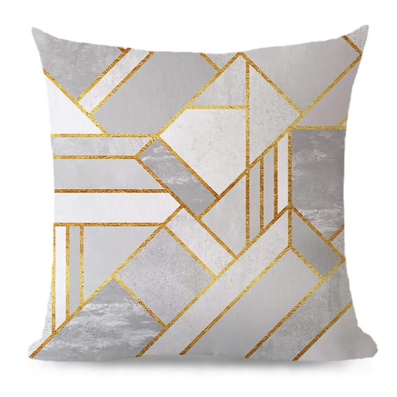 18''x18'' metallic accent geometric throw pillow | 16 designs modern glam patterns | chic square accent | insert included