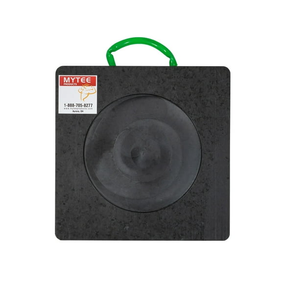 18"x18"x2" Heavy Duty Outrigger Pad for RV with Recessed Radius - Black Stabilizing Jack Landing Pad for Crane, Wrecker, Tow Truck, RVs
