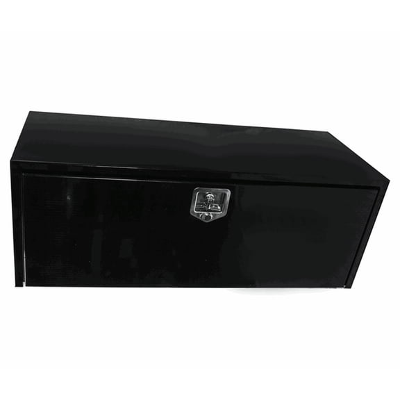 18"x18"x48" 1702310 Black Steel Underbody Truck Tool Box with T-Handle Latch - Black Powder Coated Contractor Toolbox for Flatbed - Leak Proof Door, Prevent Contaminants & Freezing