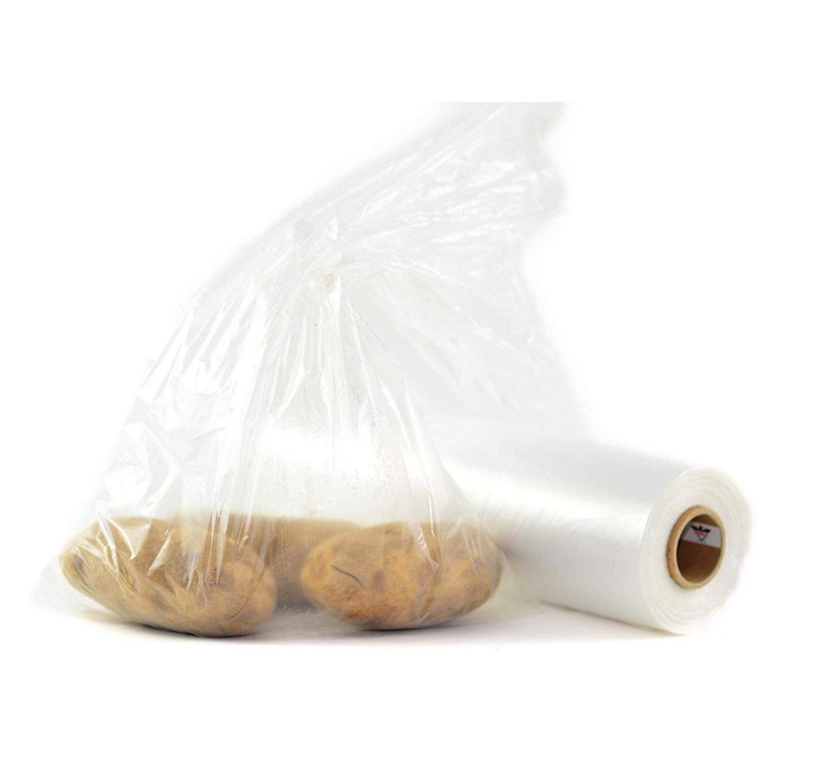 18"x24" Plastic Produce Bags on a Roll 1-roll/cs HDPE clear plastic Onesize