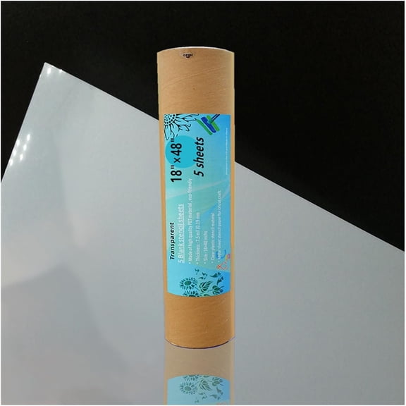 18"x48" 5 count Frosted Blank Stencil Translucent Acetate Mylar for Craft,Silhouette Vinyl - Craft Material Making Sheets