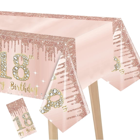18-year-old disposable pink tablecloth