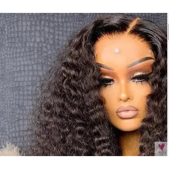 180/250% Density Hd Deep Wave Frontal Wigs, Brazilian Glueless Wigs, 13x4, Curly Lace Front Human Hair Wigs for Women