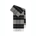 thumbnail image 1 of Classic British Plaid Wool Scarf - 100% Pure Wool Tartan Wrap with Fringe, Warm Unisex Winter Scarf for Men and Women,180*30,brown gray, 1 of 48