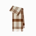 thumbnail image 1 of Classic British Plaid Wool Scarf - 100% Pure Wool Tartan Wrap with Fringe, Warm Unisex Winter Scarf for Men and Women,180*30,mint borrow, 1 of 48