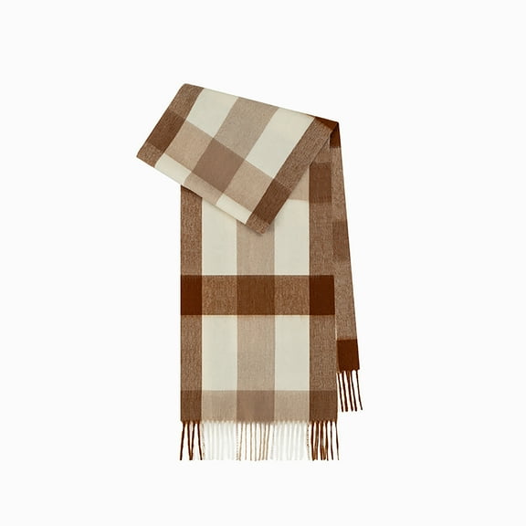 Classic British Plaid Wool Scarf - 100% Pure Wool Tartan Wrap with Fringe, Warm Unisex Winter Scarf for Men and Women,180*30,mint borrow