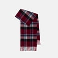 thumbnail image 1 of Classic British Plaid Wool Scarf - 100% Pure Wool Tartan Wrap with Fringe, Warm Unisex Winter Scarf for Men and Women,180*30,red, 1 of 49