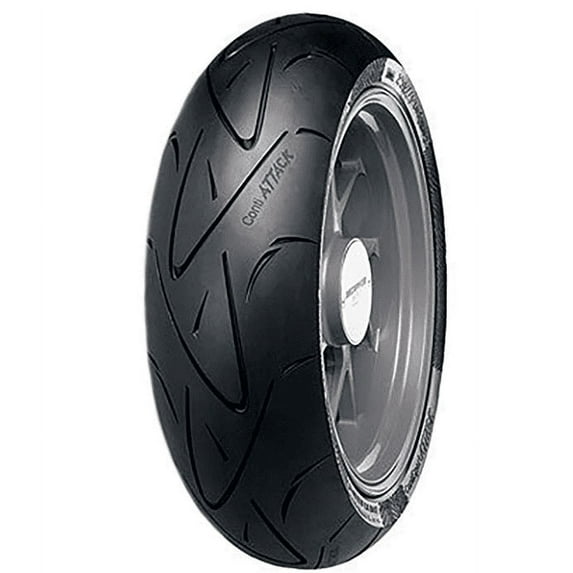 180/55ZR-17 (73W) Continental ContiSport Attack Hypersport Radial Rear Motorcycle Tire for Ducati 1000 Sport Classic (BIP/GT/GT Tour) SC1000 2006-2010