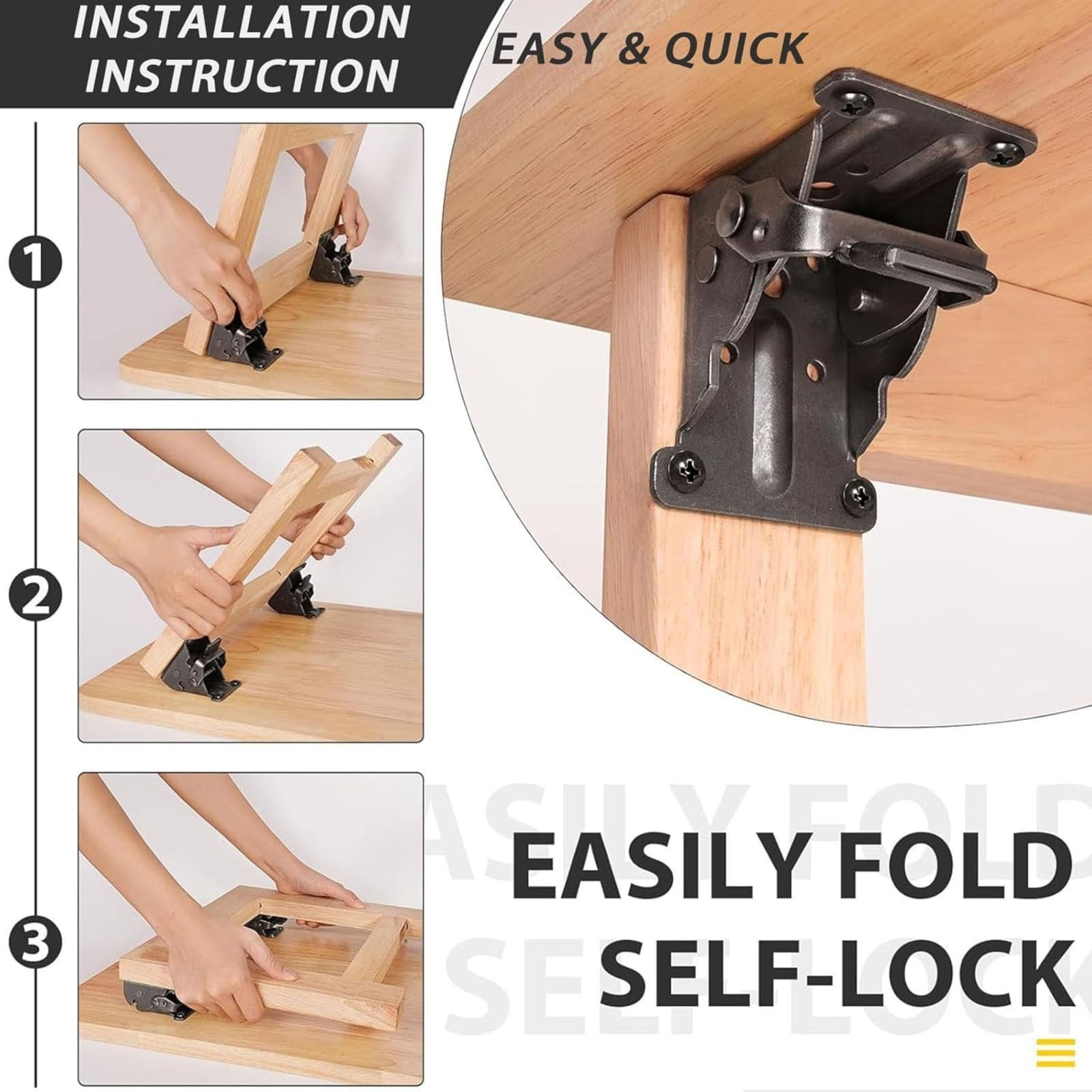 Rok Hardware Duo Flap Lid Support Stay – Soft Close Hinge For Cabinet & Toy Box Doors - View #11