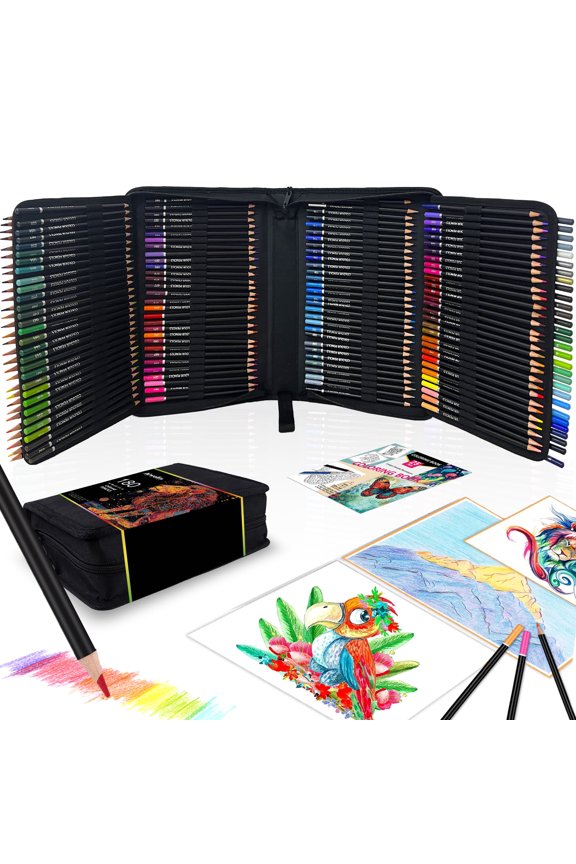 180 Colored Pencils Set, Oil-Based Soft Core Art Supplies with Zipper Case, Coloring Pencils, Art Supplies Sketching Kits, Professional Artist Drawing Pencils for Artists, Adult
