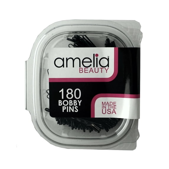 180 Count Bobby Pins in a Clamshell - Black