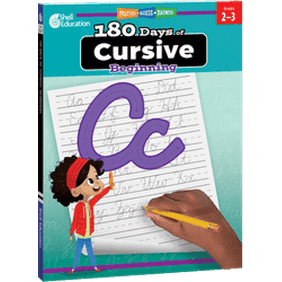 180 Days: Cursive: Beginning Workbook