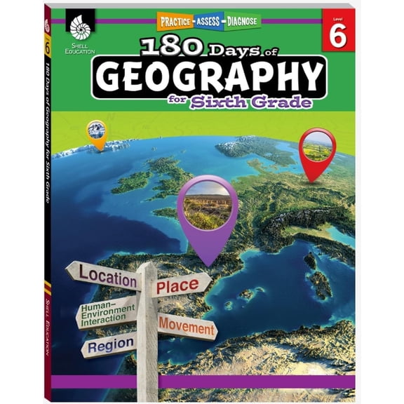 180 Days: Geography for Sixth Grade Book