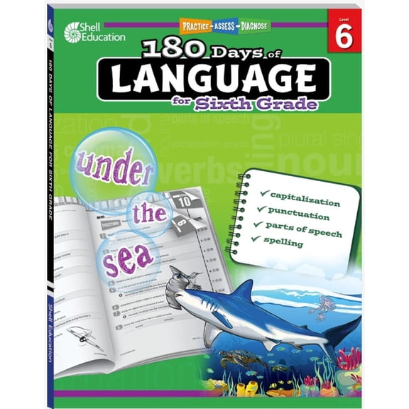 180 Days: Language for Sixth Grade: Practice, Assess, Diagnose (Paperback)