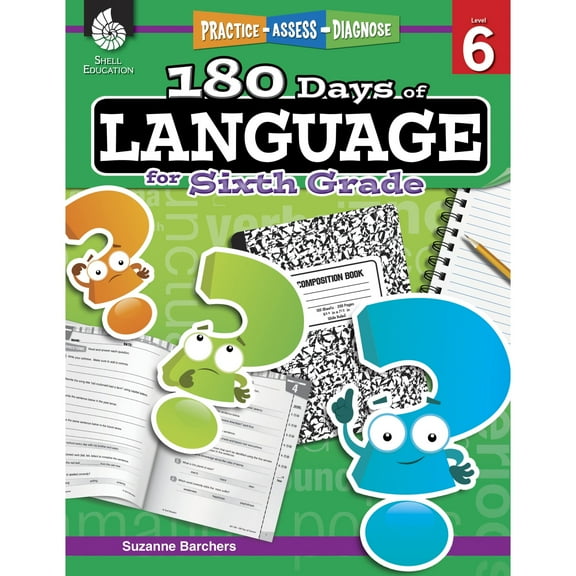 180 Days™: Language for Sixth Grade: Practice, Assess, Diagnose (Paperback)