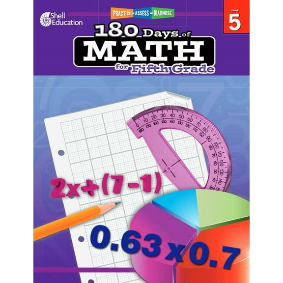 180 Days™: Math for Fifth Grade: Practice, Assess, Diagnose, (Paperback)