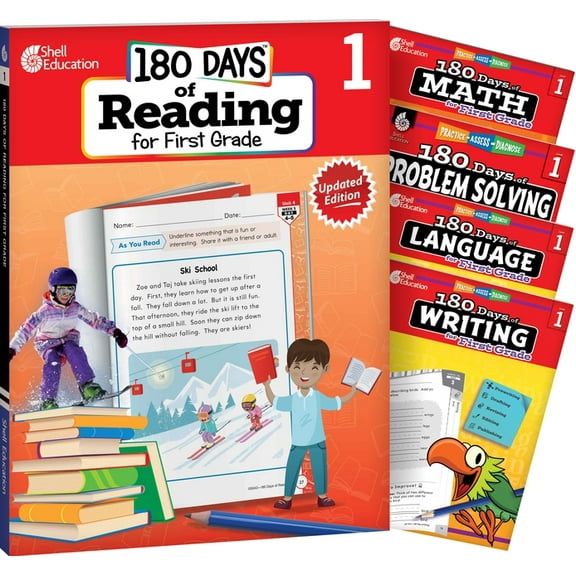 180 Days of Practice 180 Days(tm) Reading, Math, Language, Writing, & Problem Solving for Grade 1: 5-Book Set: Practice, Assess, Diagnose, (Paperback)
