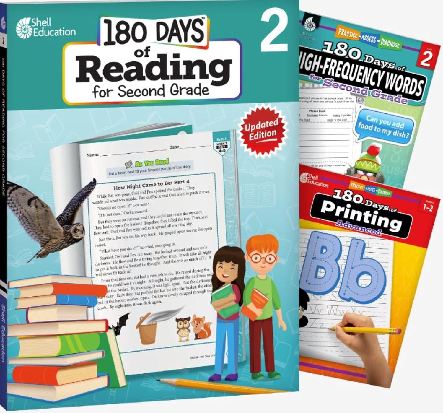 Read 180 Romette 180 Days™: Reading, High-Frequency Words, & Printing Grade 2: 3-Book ...
