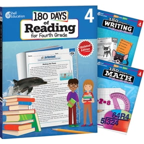 180 Days™: Reading, Writing and Math for Grade 4: 3-Book Set: Practice, Assess, Diagnose, (Paperback)