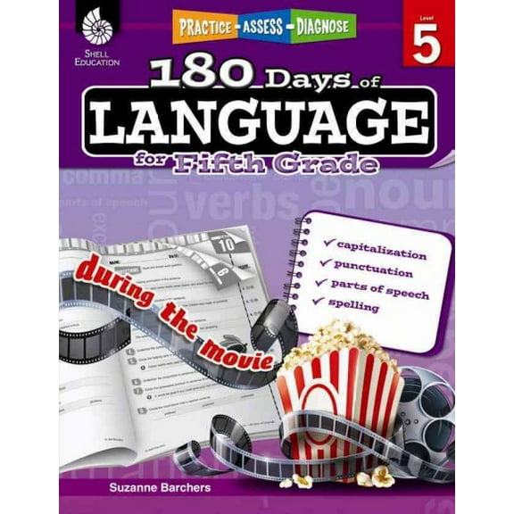 Pre-Owned 180 Days of Language for Fifth Grade: Practice, Assess, Diagnose (180 Days of Practice) Paperback