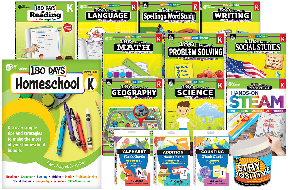 180 Days™: Homeschool Kindergarten Set