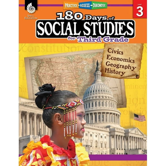 180 Days of Practice 180 Days(tm) Social Studies for Third Grade: Practice, Assess, Diagnose, (Paperback)