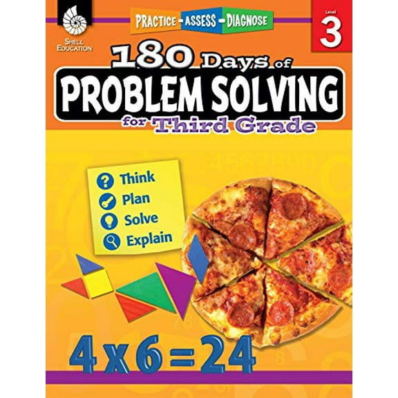 Pre-Owned 180 Days of Problem Solving for Third Grade: Practice, Assess, Diagnose (180 Days of Practice) Paperback