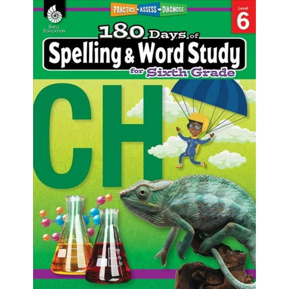Pre-Owned 180 Days of Spelling and Word Study for Sixth Grade: Practice, Assess, Diagnose (180 Days of Practice) Paperback